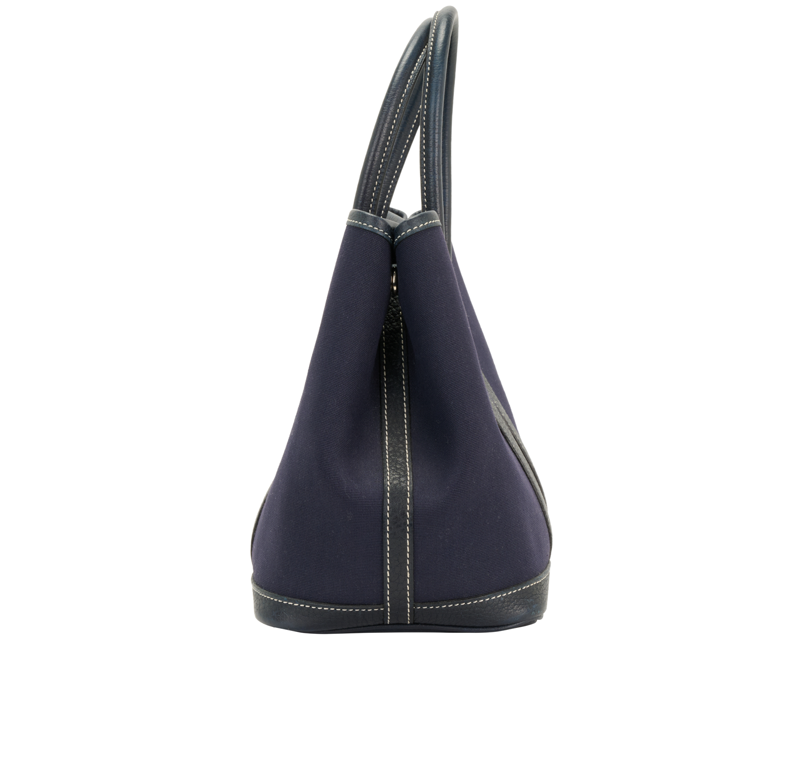 Garden Party 30, &pound;1,500, Handbags, Navy, Canvas/Leather, Side view